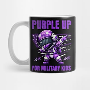 Purple Up Military Kids Military Child Month Astronaut Funny Mug